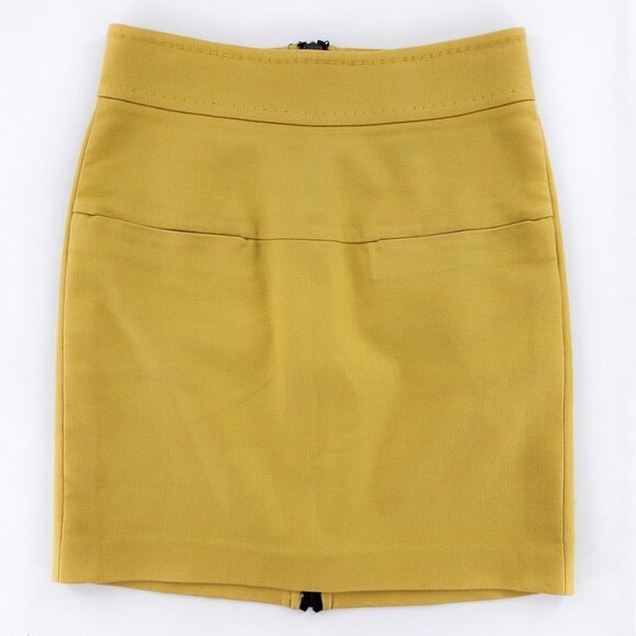 3.1 PHILLIP LIM Yellow Pencil Skirt Exposed Zip - Picture 1 of 4